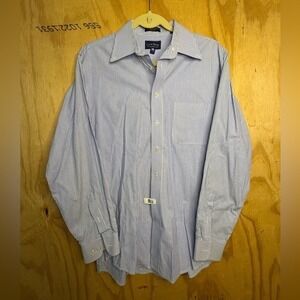 Club Room Mens Striped Long Sleeve Button Down Shirt Cotton Classics Work Preppy